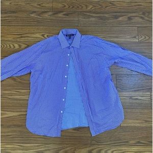 Michael Kors Blue Checker-Style Button Down